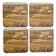 PORTMEIRION Pimpernel Tuscany coasters 6 st