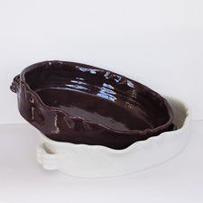 GERBERA keramik gratängform oval stor