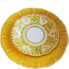 SOLIMENE ceramics dinner plate yellow
